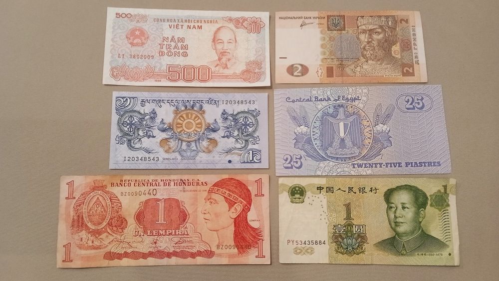18 bancnote Asia de colectie, diverse tari exotice, aUNC