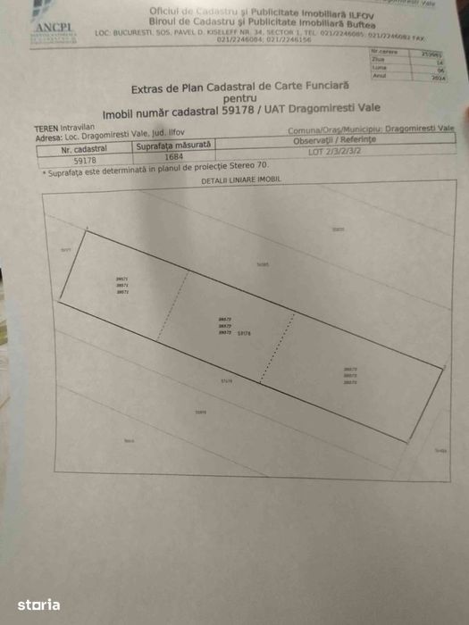 Proprietar vând teren Dragomirești Vale