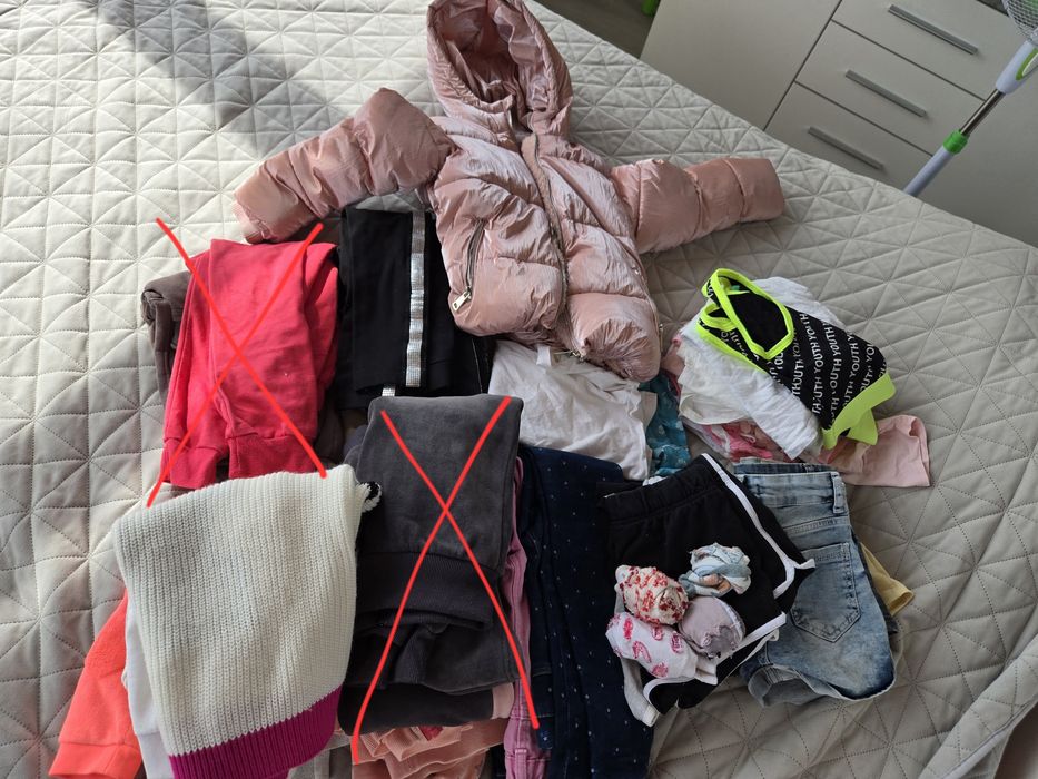 Лот дрехи за момиче на 7 години 128 см (31 бр) Zara, USPA Polo, H&M