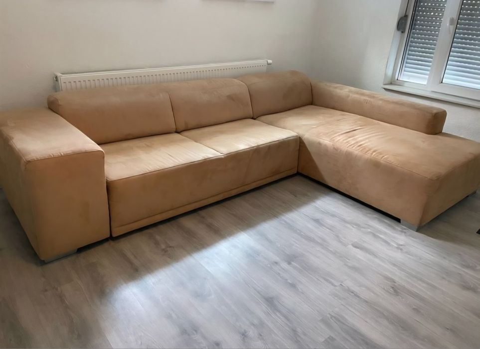 Colțar extensibil bej/maro stare bună