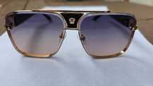 Ochelari de soare Versace rama aurie, lentila degrade