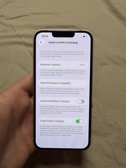 Iphone 14 128 gb purple 100% battery