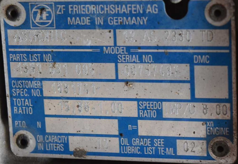 Cutie de viteze  camion DAF XF CF 106 Automat ZF ASTRONIC 12AS2330 TD