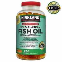 Рыбий жир Kirkland 1400 мг, 230 капсул Омега 3-5-6-9-11 США ТТЗ