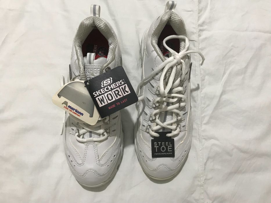 Белые кроссовки унисекс с укрепленным носком Skechers 8