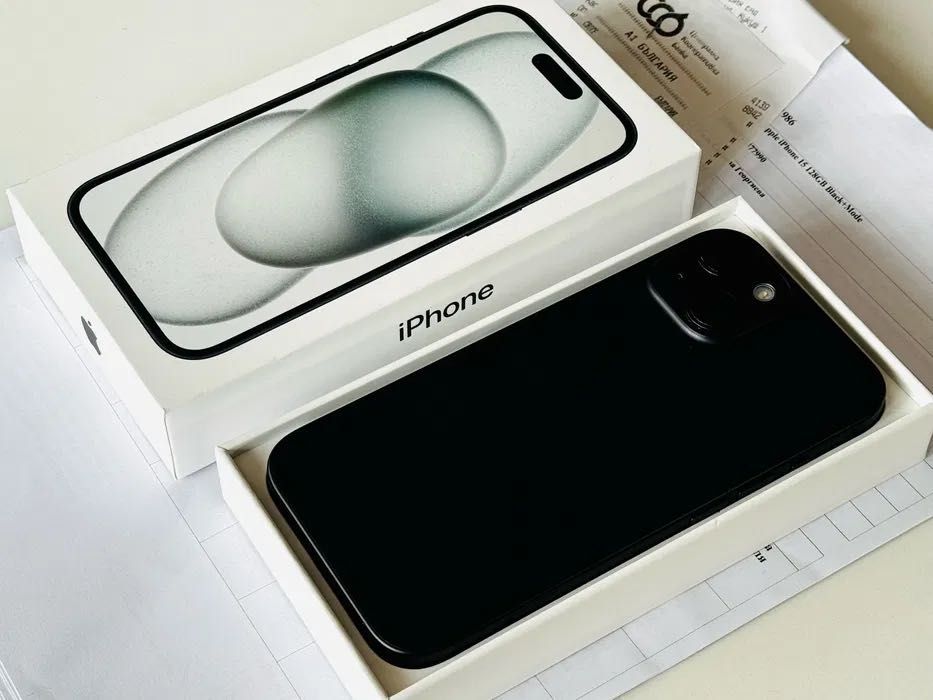 Iphone 15 128GB Black Отличен! Гаранция 1 година