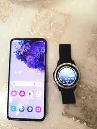 Samsung galaxy s20 и часы Samsung Gear S3 Frontier