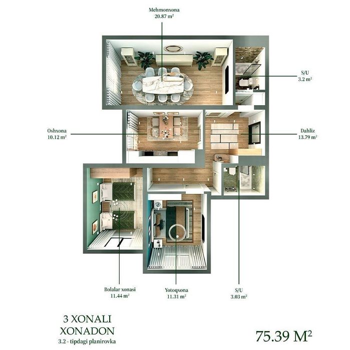 Продается 3 компания квартиру