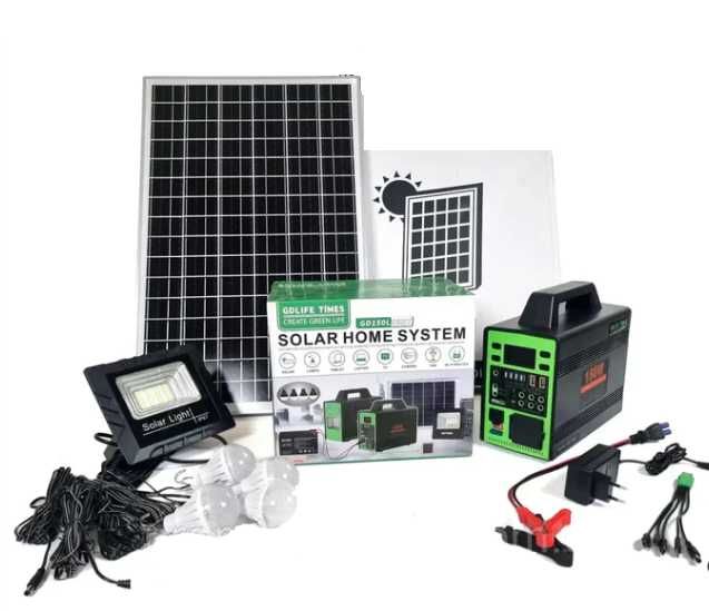 Solar Home System, kit cu panou solar si 4 becuri, 150 W - 1200 lei