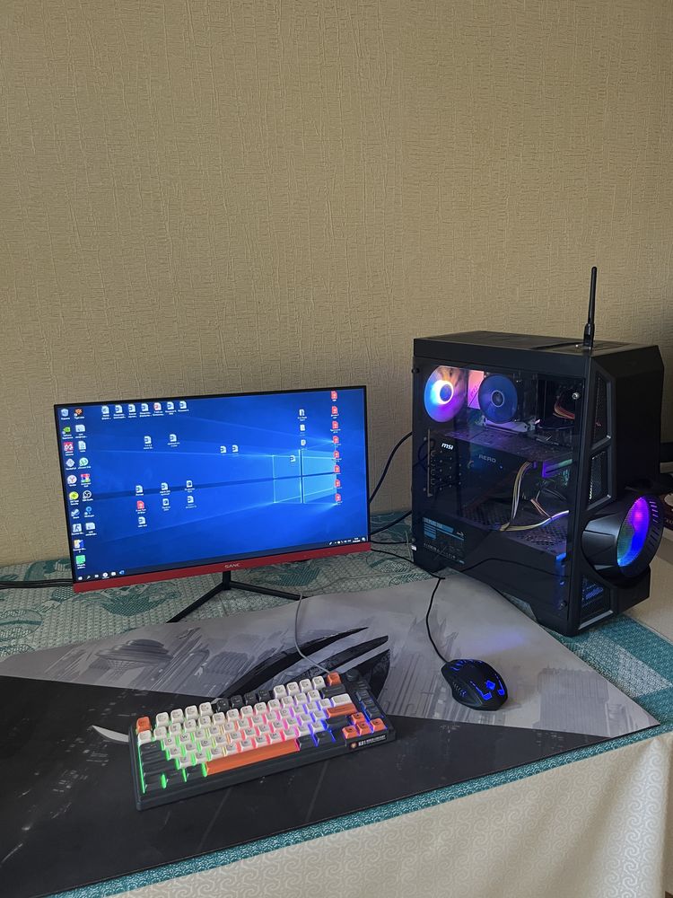 мощный игровой копьютер GeForce GTX 1070 Ti в полном комплекте