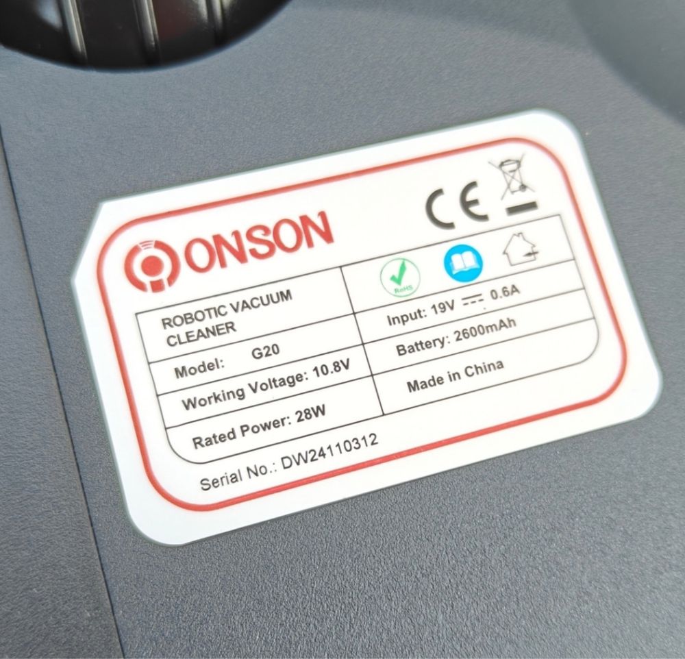 Робот Пылесос ONSON E6/G20 черного цвета