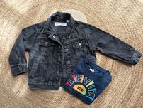Сет от дънково яке Zara и блуза Levi's, р-р 92 за момче
