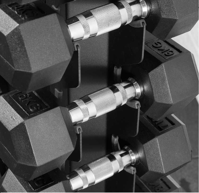 Дъмбели Хекс Pro , Фиксирани Гири HEX 1 кг - 10 кг, Dumbbells