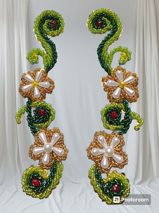 Готовая бисерная Вышивка для детского изделия.Ручная работа