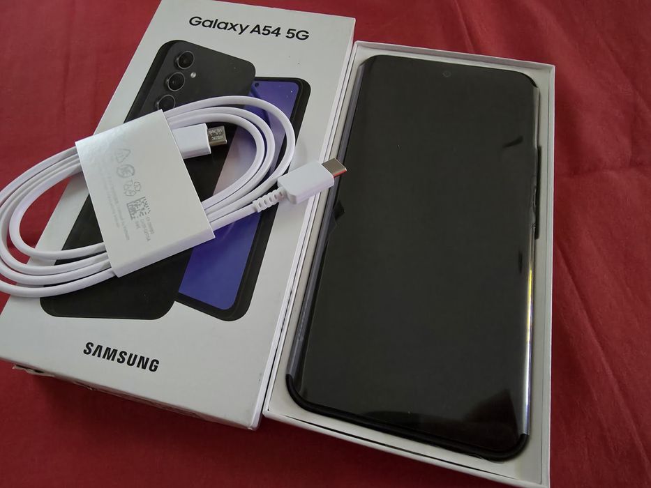 -Samsung A54-5G, Nou, 256Gb, 8Ram, 0 cicluri incarcare, nefolosit, Neg