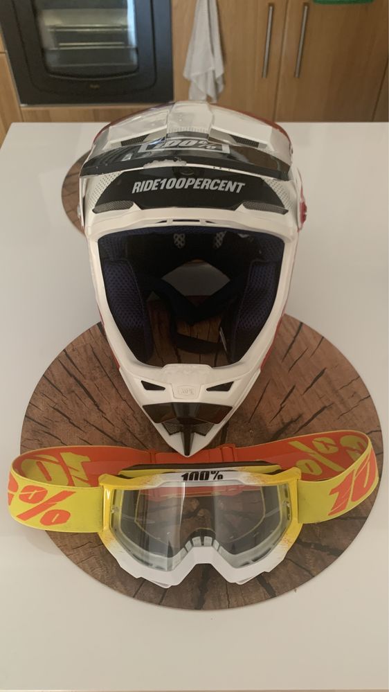 Casca  Full Face 100% Aircraft carbon mtb,Dh,enduro ,atv,moto