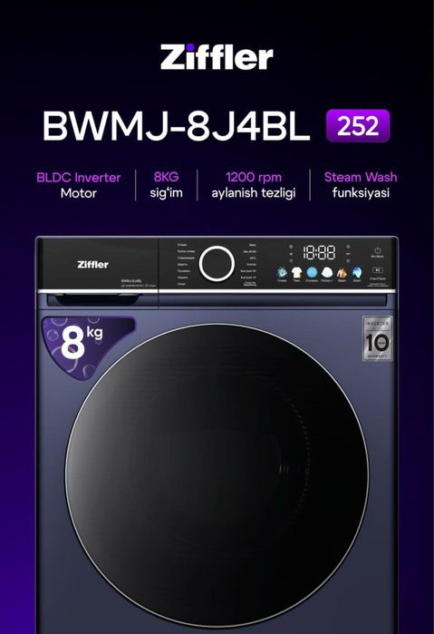 Ziffler kir moshina 8KG