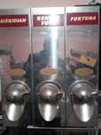 Raft expozitor inox cafea boabe vrac.