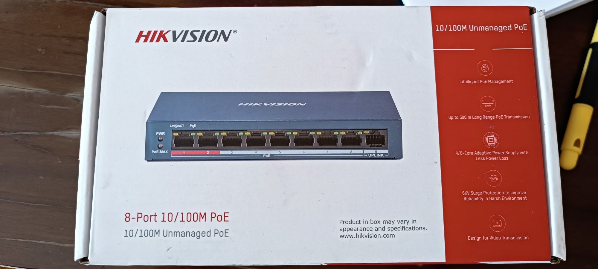 коммутатор Hikvision DS-3E0109P-E/M(B)