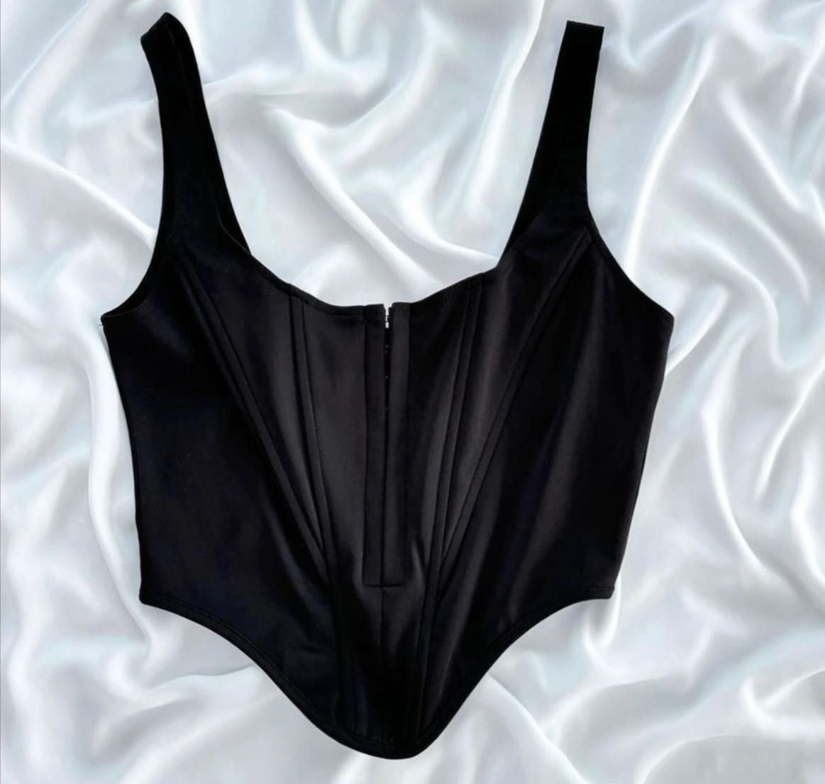 Corset negru din material elastic