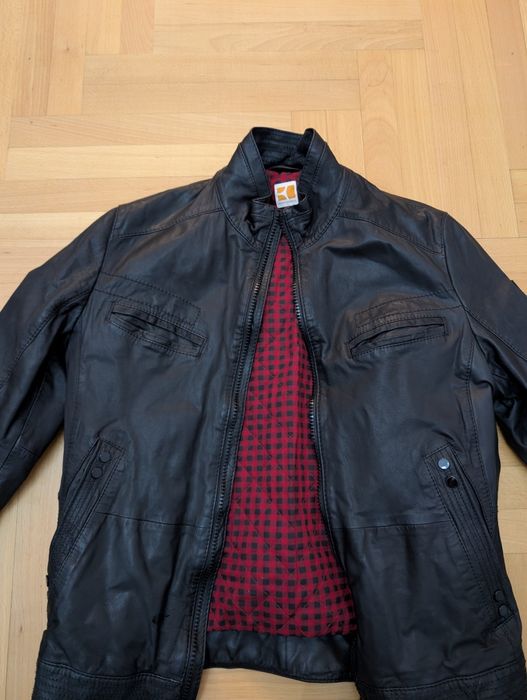 Кожанная куртка Boss orange Hugo Boss