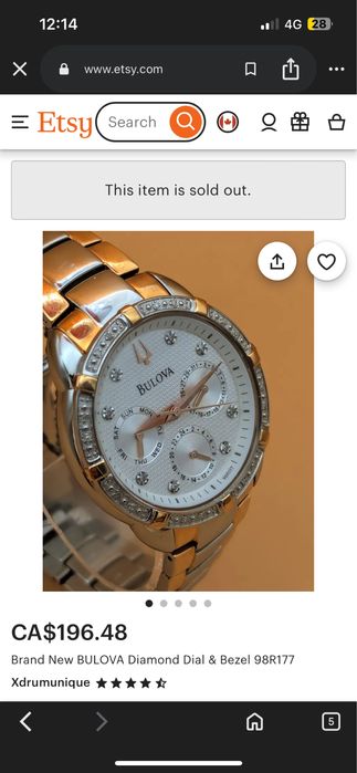 BULOVA Diamond Dial & Bezel 98R177