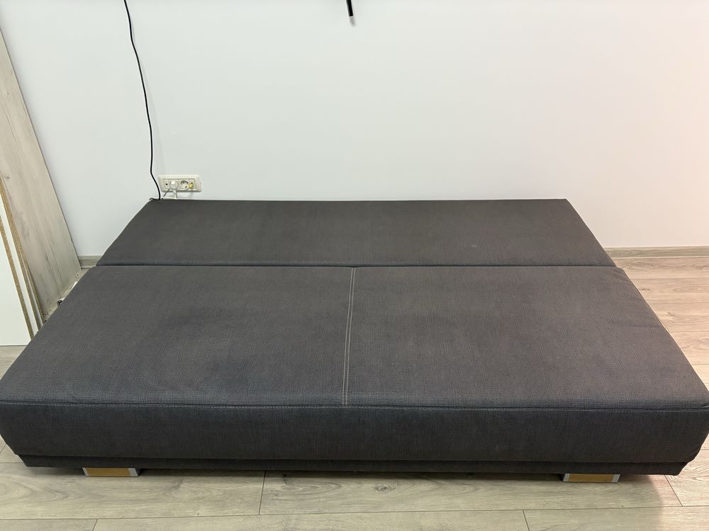 Canapea extensibila stofa Mobexpert, 3 locuri, 4 perne, lada