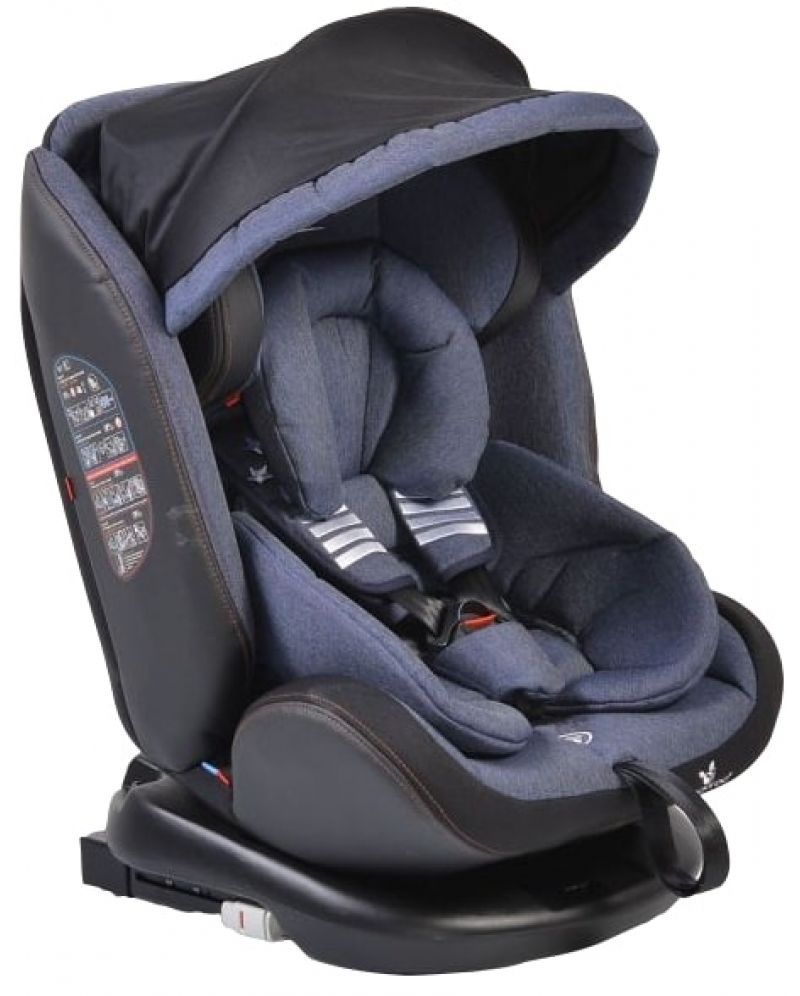 Столче за кола Cangaroo - Pilot, 0-36 kg, с IsoFix, Деним