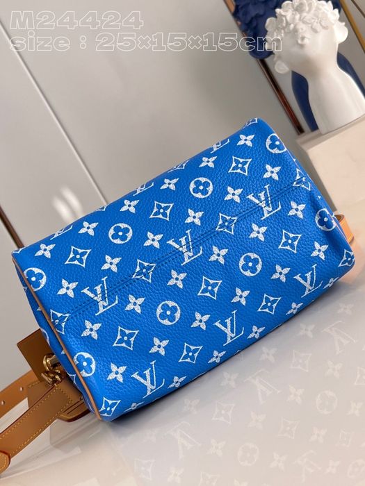 Geanta Louis Vuitton Speedy 25cm blue, tip Premium