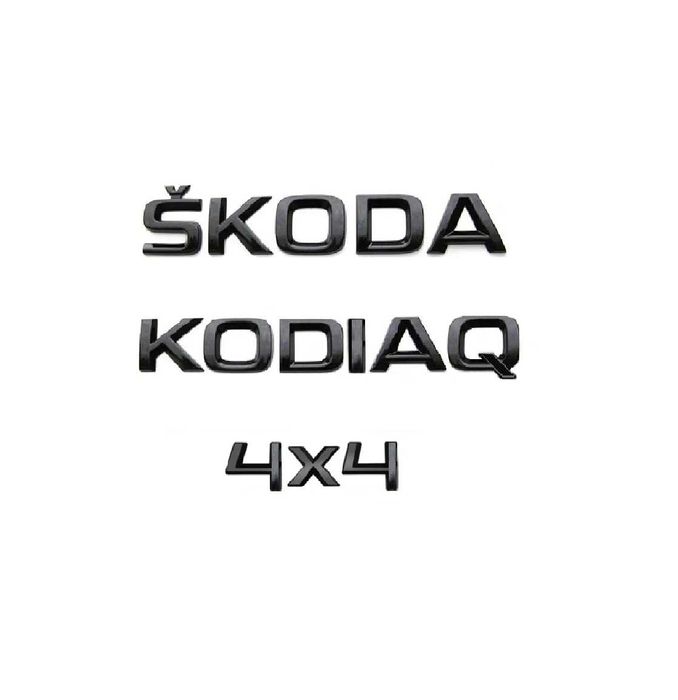 Set embleme SKODA KODIAQ 4x4 / emblema stema sigla sticker inscriptii
