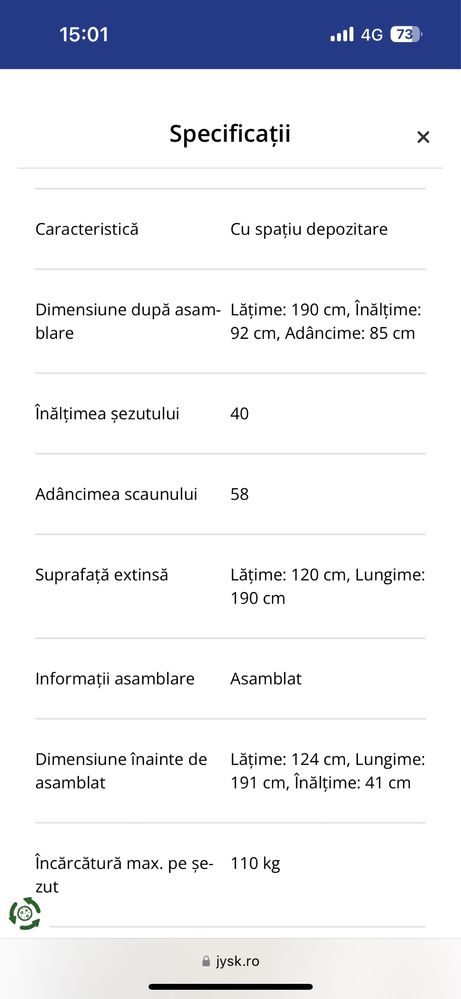 Canapea extensibila