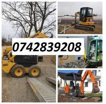 Basculabil nisip piatra calcar granit gri chisai miniexcavator bobcat