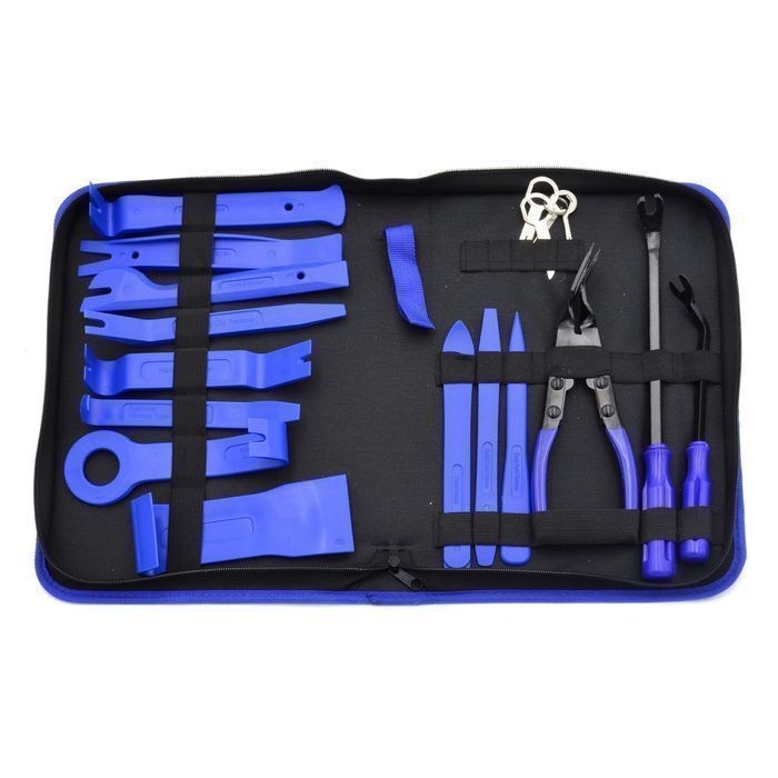 Trusa demontat radio si tapiterii cleme auto 20 piese