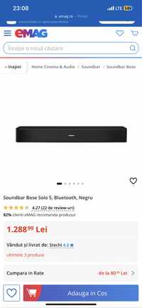 Soundbar Bose solo 5 bluetooth negru
