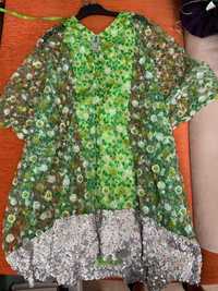 Rochie cu paiete 	Catalin Botezatu	verde+ paiete verzi + argintii