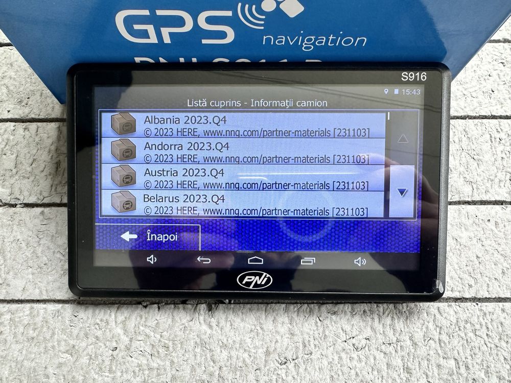 GPS NOU PNI S916 Pro 7 inch Harta 2024 TIR Camion iGO Primo Android