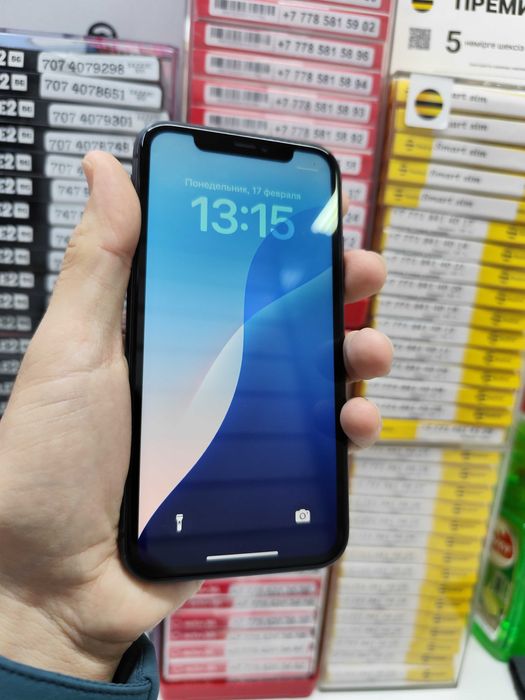 iPhone 11 (128GB/74%) идеал, коробкасы бар. ЕАС.