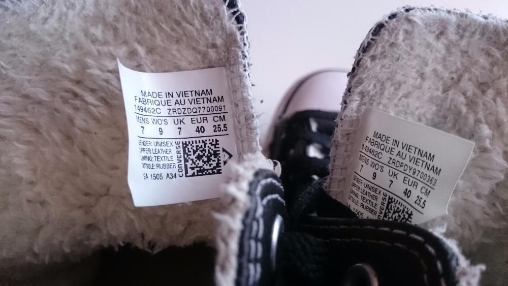 Converse All Star din piele imblanita