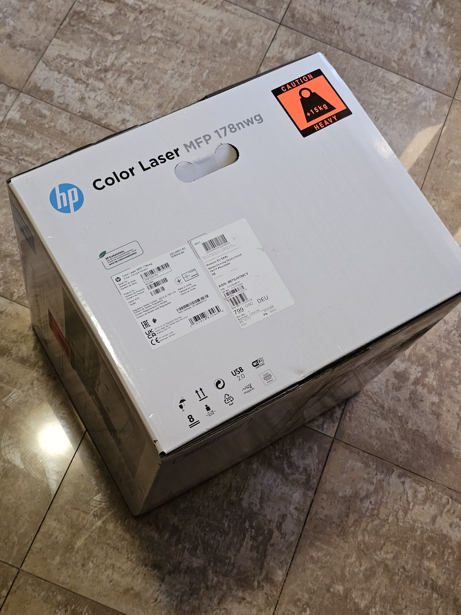 Imprimanta, HP, Color Laser MFP 178nwg, 3 in 1, A4, Alb/Negru, SIGILAT