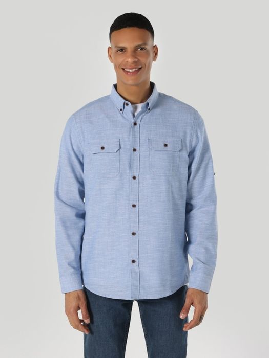 Colin's мужская рубашка светло-голубого цвета с длинным рукавом.