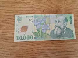 Bancnota plastic de 10,000 lei Nicolae Iorga emisa in 2000