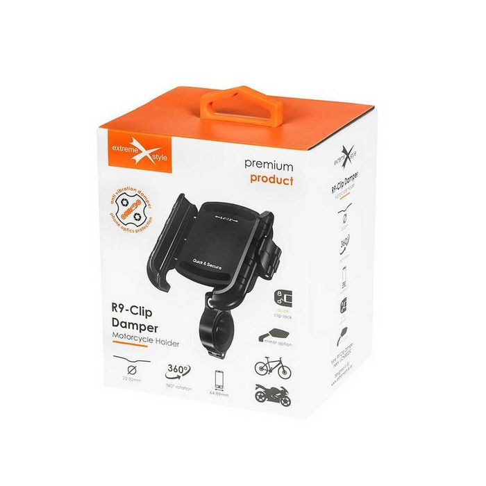 Suport telefon Extrem Style R9 Clip cu amortizor de vibratii