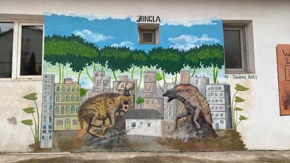 Pictura murala, perete exterior, pictura pe perete