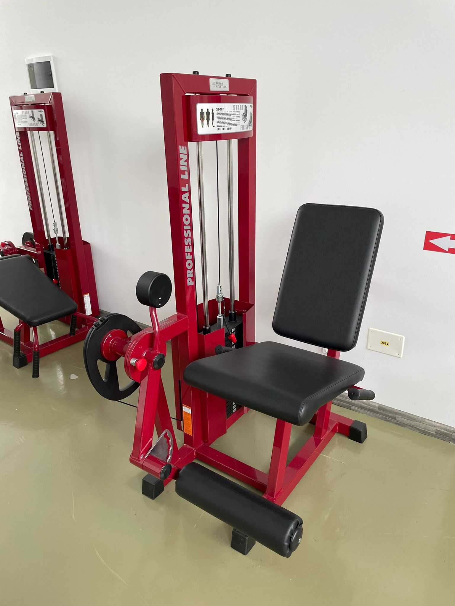 aparate echipament fitness: flexii, extensii si presa picioare