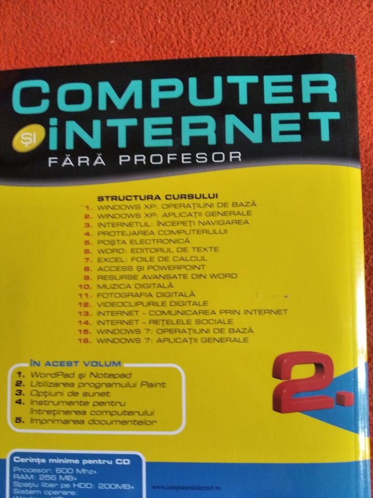 Computer și internet fara profesor,curs complet și CD Rom,curs gratuit
