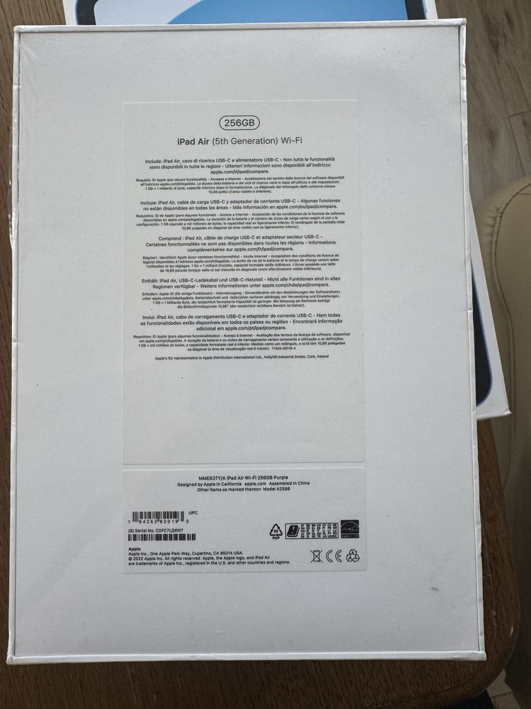 Tableta apple ipad air 256 gb.  Sigilata