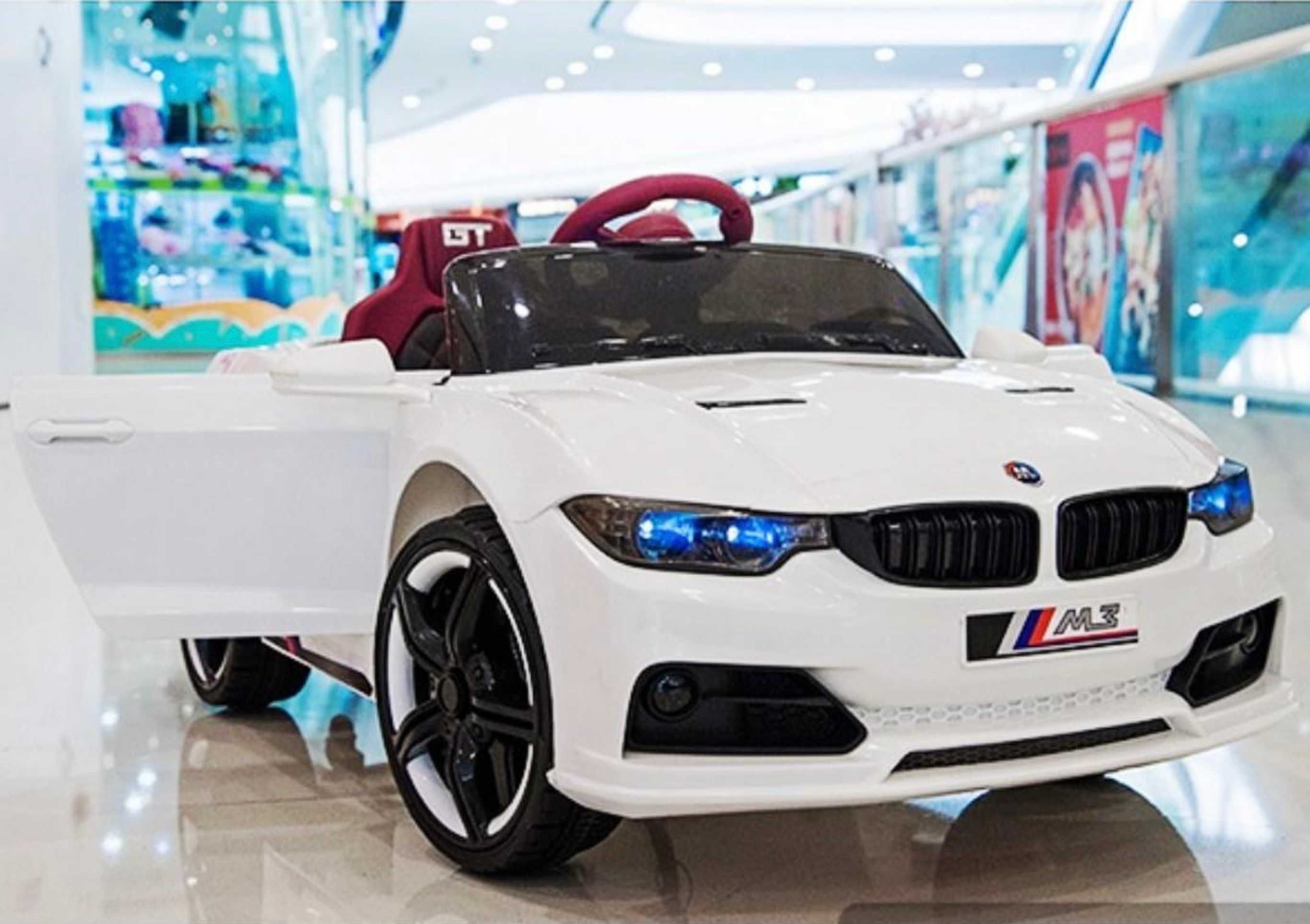 Акумулаторен КОЛА тип BMW M3 12V с меки гуми с Кожена седалка