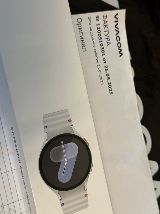 КАТО НОВ 44mm Samsung watch 7 BT Vivacom Гаранция 2026 Silver