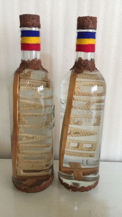 Sticle artizanale cu sculptura interioara, personalizate. Cadou