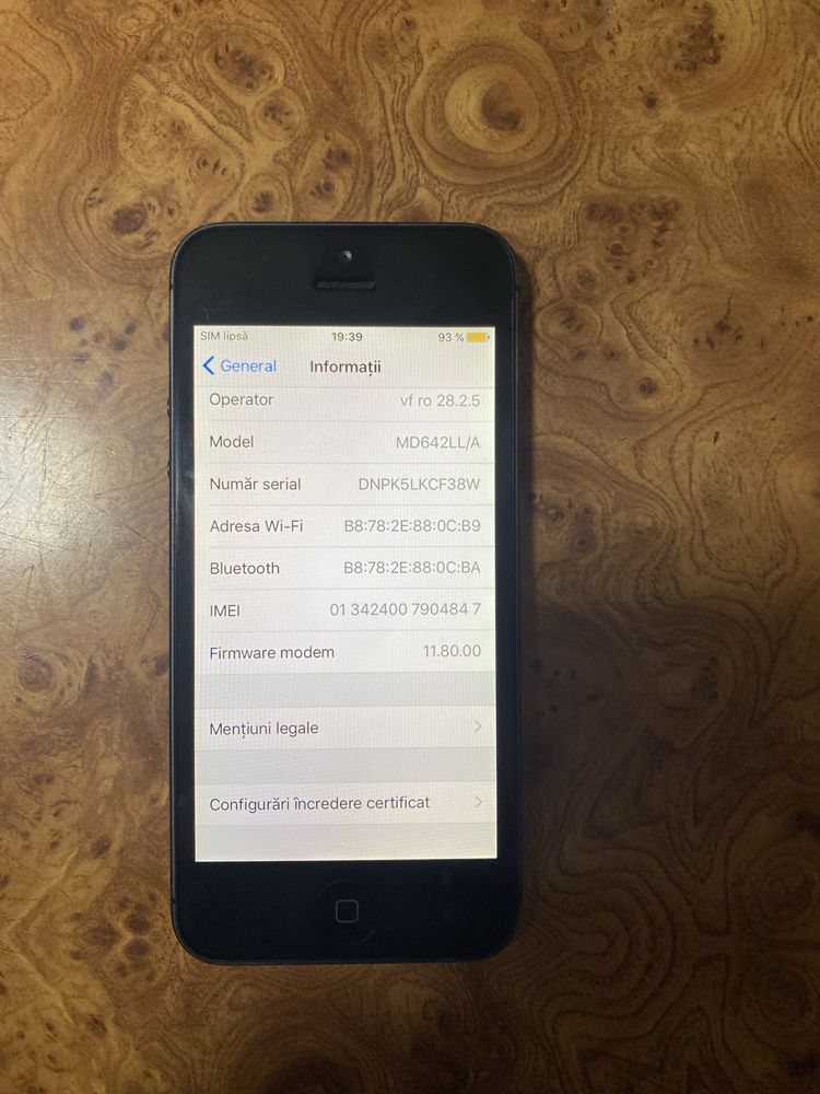Iphone 5 64gb negru